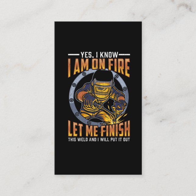 Funny Welding Job Saying for Welder Business Card (Front)