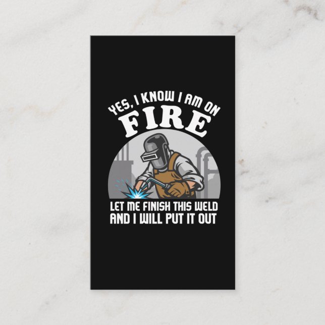 Funny Welding Quote for Welder Business Card (Front)
