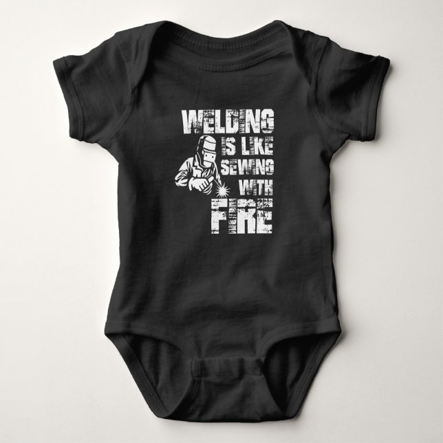 Funny Welding Saying for Metalworkers Baby Bodysuit (Front)