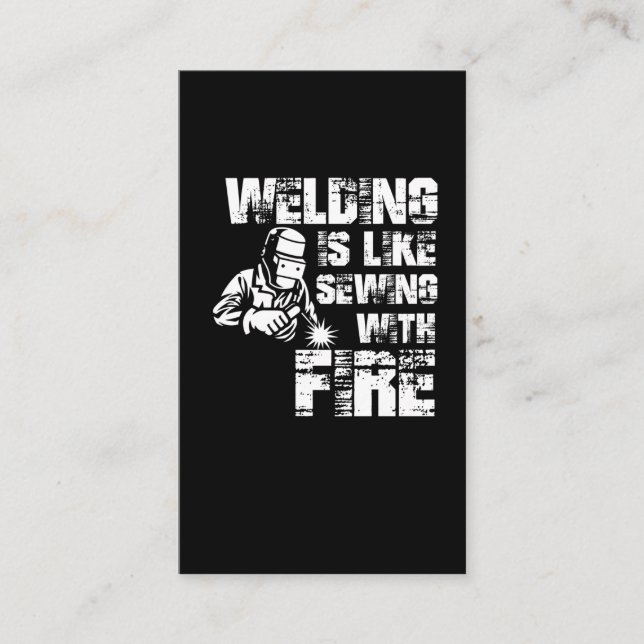 Funny Welding Saying for Metalworkers Business Card (Front)