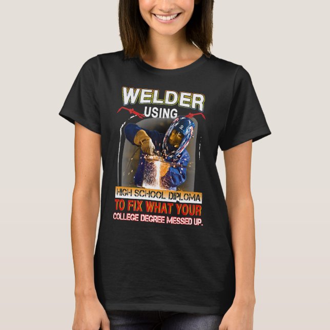Funny Welding Tee Proud Welder Gift Premium (Front)