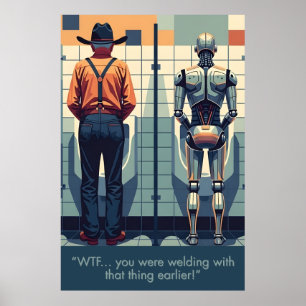Funny welding themed poster