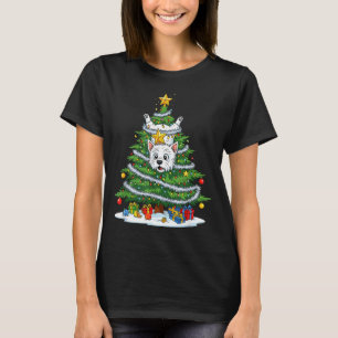 Funny West Highland White Terrier Dog Christmas Tr T-Shirt
