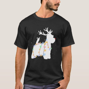Funny West Highland White Terrier Dog Tree Christm T-Shirt