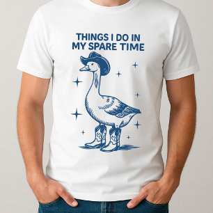 Funny Western Got Too Silly Goose Cowgirl Graphic T-Shirt