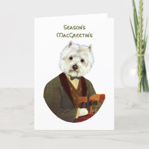 Funny westie Christmas card