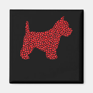 Funny Westie Dog Lover Hearts Love Westie Valentin Magnet