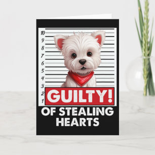 Funny Westie West White Terrier Dog Breed Valentin Card