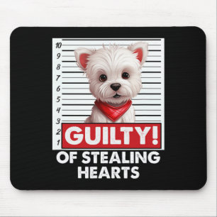 Funny Westie West White Terrier Dog Breed Valentin Mouse Mat
