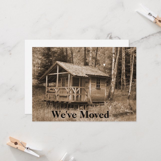 Funny We've Moved New Address Postcards (Front/Back In Situ)