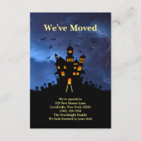 Funny We've Moved Spooky Black Haunted House