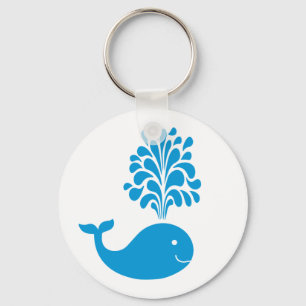 Funny whale key ring