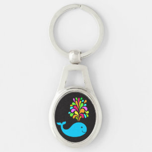 Funny whale key ring