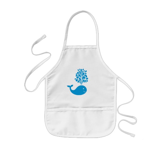 Funny whale kids apron (Front)