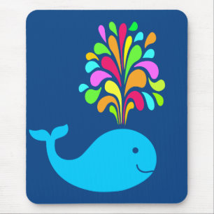 Funny whale mouse mat