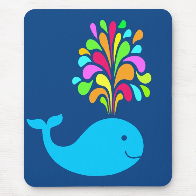 Funny whale mouse mat (Front)