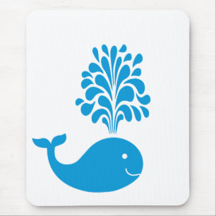 Funny whale mouse mat