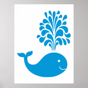 Funny whale poster
