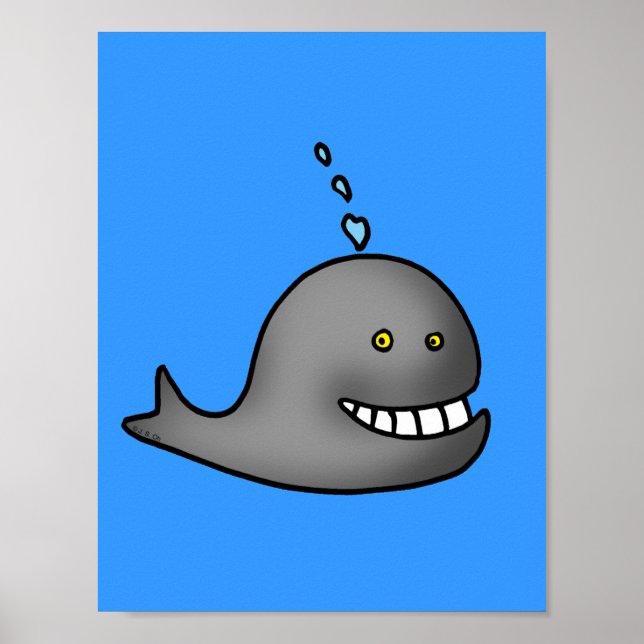 Funny whale poster (Front)