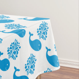 Funny whale tablecloth