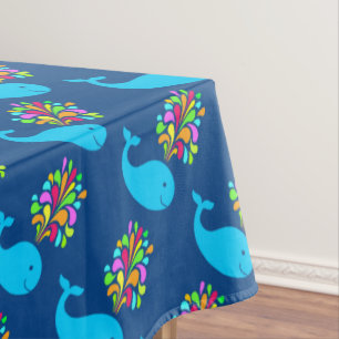 Funny whale tablecloth