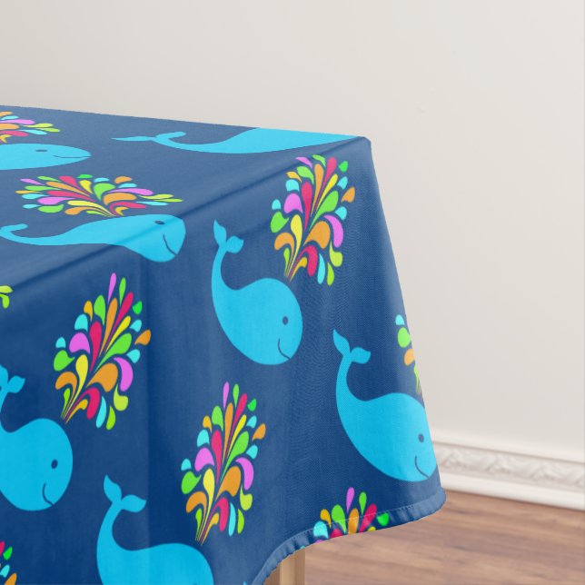 Funny whale tablecloth (In Situ)