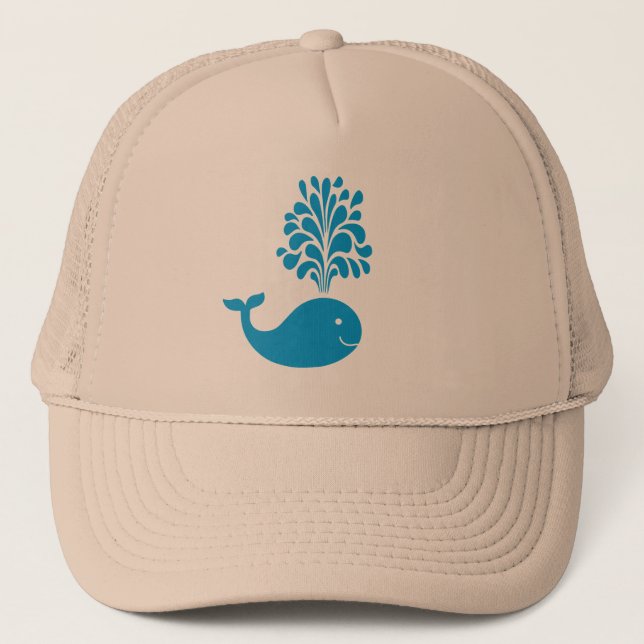 Funny whale trucker hat (Front)