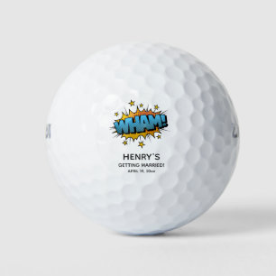 Funny Wham Bachelor Party Wedding Favour Golf Balls
