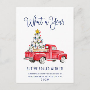Funny What a Year Christmas Corporate Postcard