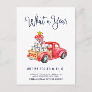 Funny What a Year Christmas Corporate Postcard