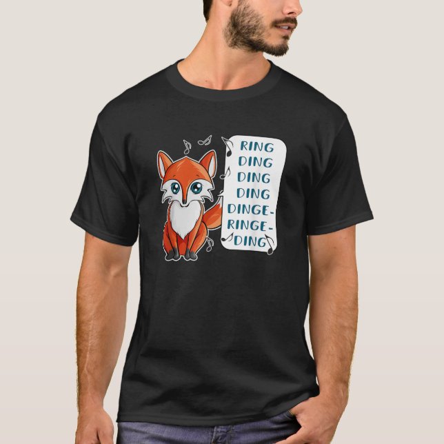 Funny What does the Fox  Fox Lover Tee Gift  (Front)