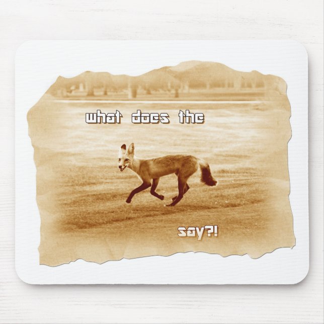 funny what does the fox say mouse mat (Front)