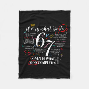 Funny What God Completes 6 7 Meme Jesus Christian  Fleece Blanket