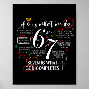 Funny What God Completes 6 7 Meme Jesus Christian  Poster
