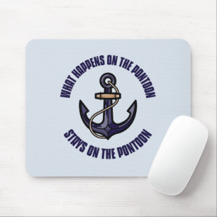 Funny What Happens on the Pontoon Vacation Trip Mouse Mat
