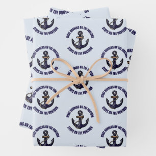 Funny What Happens on the Pontoon Vacation Trip Wrapping Paper Sheet