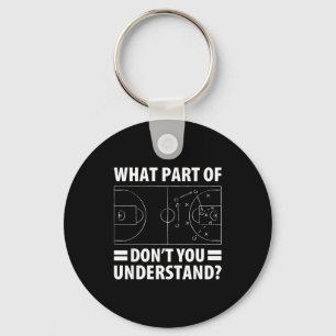 Funny What Part Of Basketball Don't You Understand Key Ring