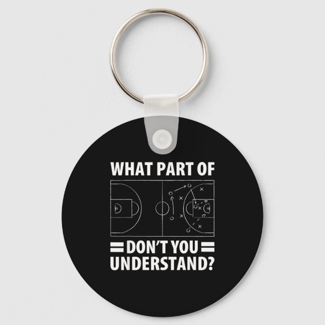 Funny What Part Of Basketball Don't You Understand Key Ring (Front)