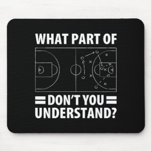 Funny What Part Of Basketball Don't You Understand Mouse Mat