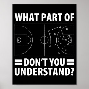 Funny What Part Of Basketball Don't You Understand Poster