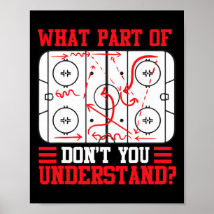 Funny What Part Of Hockey Don't You Understand Hoc Poster