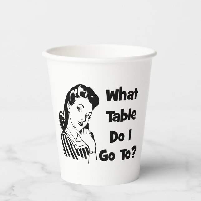 Funny What Table Bunco Paper Cups (Front)