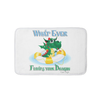 Funny Whatever Floats Your Dragon Bath Mat