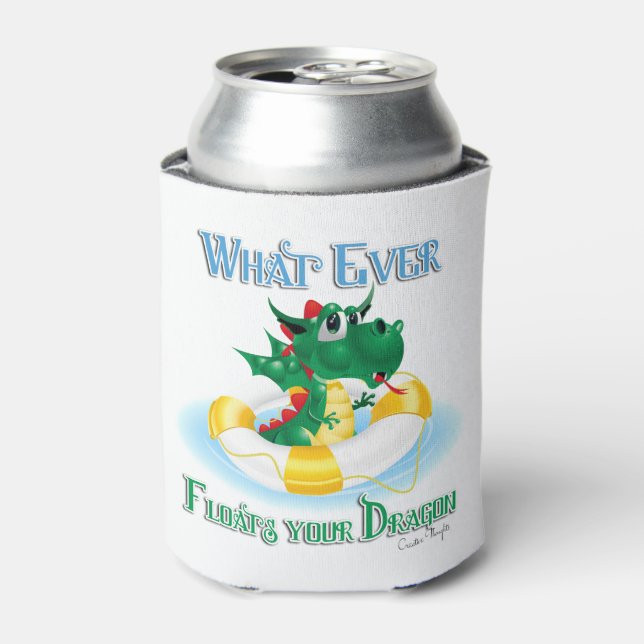 Funny Whatever Floats Your Dragon Can Cooler (Can Front)