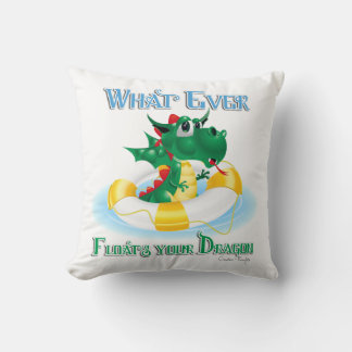 Funny Whatever Floats Your Dragon Cushion