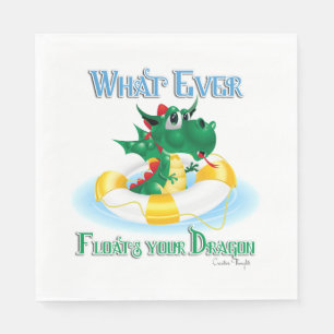 Funny Whatever Floats Your Dragon Napkin