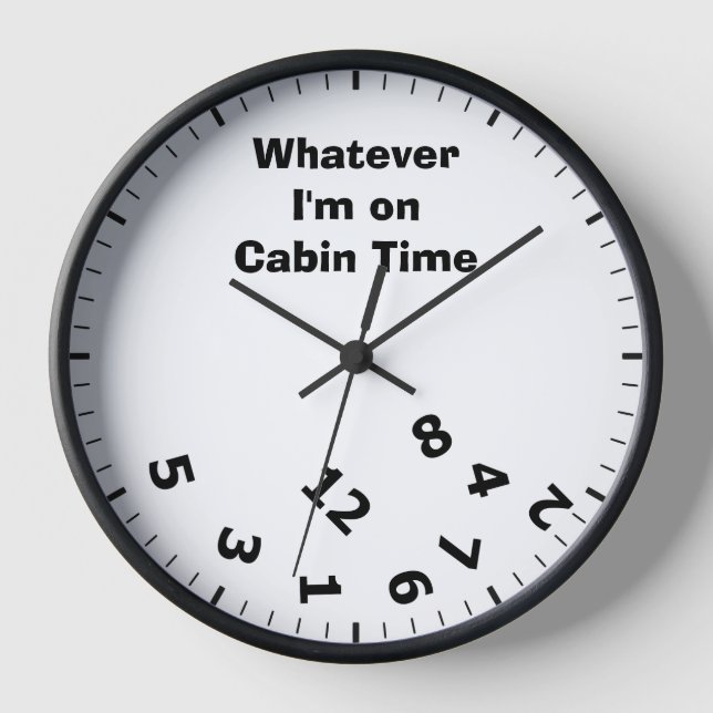 Funny Whatever I'm on Cabin Time Clock (Front)