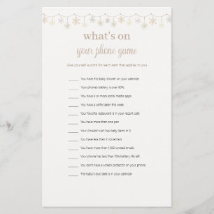 Funny What's on Your Phone Baby Shower Game