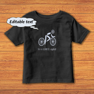 Funny wheel cyclist custom text toddler T-Shirt