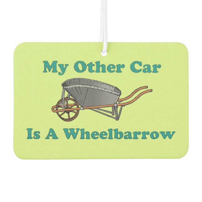 Funny Wheelbarrow Car Air Freshener (Front)